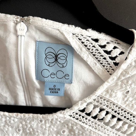 CeCe White Eyelet Cotton Dress - Picture 7 of 8